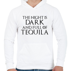 PRINTFASHION Az éj sötét és tele tequilával - Férfi kapucnis pulóver - Fehér