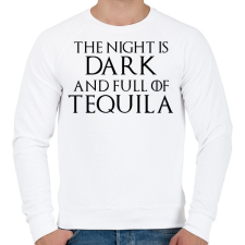 PRINTFASHION Az éj sötét és tele tequilával - Férfi pulóver - Fehér férfi pulóver, kardigán