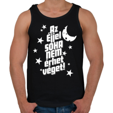 PRINTFASHION Az éjjel soha nem érhet véget! - Férfi atléta - Fekete