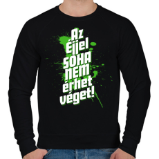 PRINTFASHION Az éjjel soha nem érhet véget! - Férfi pulóver - Fekete