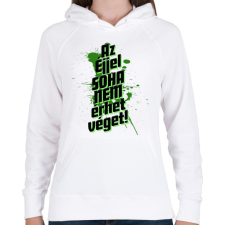 PRINTFASHION Az éjjel soha nem érhet véget! - Női kapucnis pulóver - Fehér női pulóver, kardigán