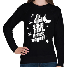 PRINTFASHION Az éjjel soha nem érhet véget! - Női pulóver - Fekete