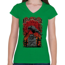 PRINTFASHION Az éjszaka ura - Női V-nyakú póló - Zöld női póló