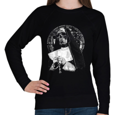 PRINTFASHION Az elátkozottak szentje - Okkult utcai ruházati Design - Női pulóver - Fekete