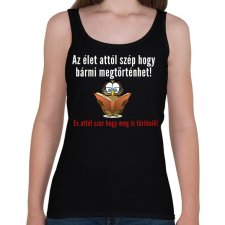 PRINTFASHION Az élet attól szép - Női atléta - Fekete női trikó