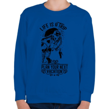 PRINTFASHION Az élet egy utazás - Gyerek pulóver - Királykék gyerek pulóver, kardigán
