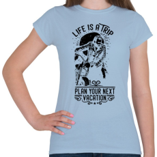 PRINTFASHION Az élet egy utazás - Női póló - Világoskék