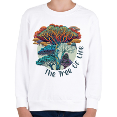 PRINTFASHION Az élet fája - Gyerek pulóver - Fehér