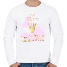 PRINTFASHION Az élet királynője - Férfi pulóver - Fehér férfi pulóver, kardigán