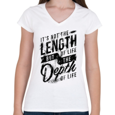 PRINTFASHION Az élet nehézségei - Női V-nyakú póló - Fehér