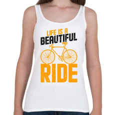 PRINTFASHION Az élet olyan mint a biciklizés 2 - Női atléta - Fehér