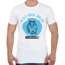 PRINTFASHION Az élet sokkal jobb egy hörcsöggel - Férfi póló - Fehér férfi póló