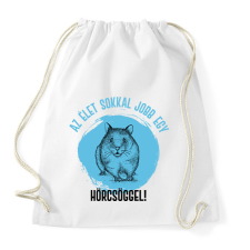 PRINTFASHION Az élet sokkal jobb egy hörcsöggel - Sportzsák, Tornazsák - Fehér tornazsák