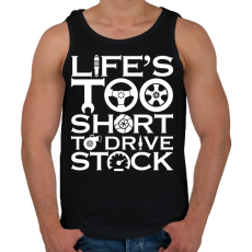 PRINTFASHION AZ élet túl rövid - Férfi atléta - Fekete