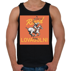 PRINTFASHION Az élet túl rövid - Irány lovagolni - Férfi atléta - Fekete