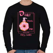 PRINTFASHION Az ellenállhatatlan fánk - Férfi pulóver - Fekete férfi pulóver, kardigán