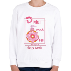 PRINTFASHION Az ellenállhatatlan fánk - Gyerek pulóver - Fehér