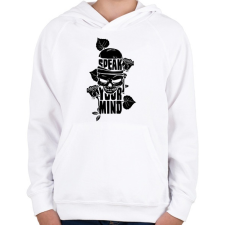 PRINTFASHION Az elméd - Gyerek kapucnis pulóver - Fehér gyerek pulóver, kardigán