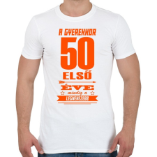 PRINTFASHION Az első 50 év! - Férfi póló - Fehér férfi póló