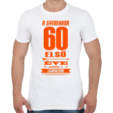 PRINTFASHION Az első 60 év! - Férfi póló - Fehér