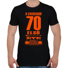 PRINTFASHION Az első 70 év! - Férfi póló - Fekete
