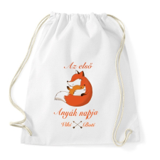 PRINTFASHION Az első anyák napja! [egyedi névvel] - Sportzsák, Tornazsák - Fehér tornazsák