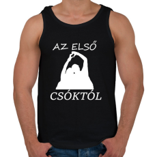 PRINTFASHION AZ ELSŐ CSÓKTÓL - Férfi atléta - Fekete