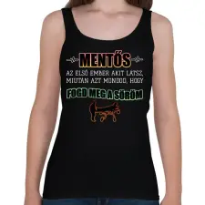 PRINTFASHION Az első ember akit látsz - Női atléta - Fekete női trikó