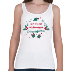 PRINTFASHION Az első Karácsonyom - Anya - Női atléta - Fehér