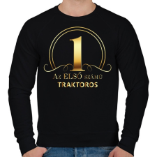 PRINTFASHION Az első számú traktoros - Arany - Férfi pulóver - Fekete férfi pulóver, kardigán