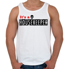 PRINTFASHION Az eltakarító - Férfi atléta - Fehér