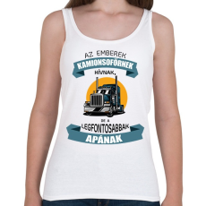 PRINTFASHION Az emberek kamionsofőrnek hívnak - Női atléta - Fehér