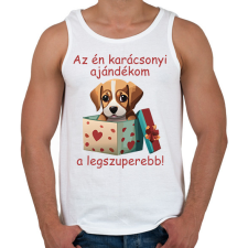 PRINTFASHION Az én ajándékom a legszuperebb - Férfi atléta - Fehér atléta, trikó