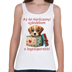 PRINTFASHION Az én ajándékom a legszuperebb - Női atléta - Fehér