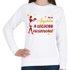 PRINTFASHION Az én anyukám - Felszolgáló - Női pulóver - Fehér