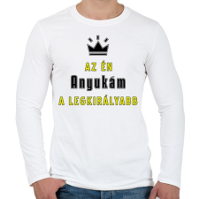 PRINTFASHION Az én anyukám - Férfi hosszú ujjú póló - Fehér férfi póló