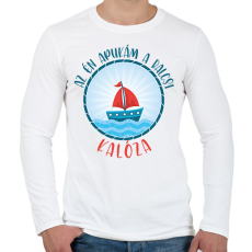 PRINTFASHION Az én apukám a Balcsi kalóza - Férfi hosszú ujjú póló - Fehér