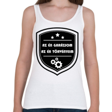 PRINTFASHION Az én garázsom, az én törvényeim - Női atléta - Fehér női trikó