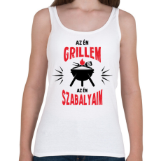 PRINTFASHION Az én grillem - Női atléta - Fehér
