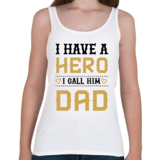 PRINTFASHION Az én hősöm apa - Női atléta - Fehér