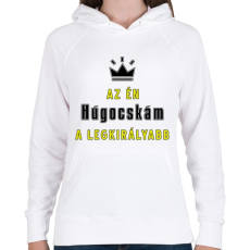 PRINTFASHION Az én húgocskám - Női kapucnis pulóver - Fehér