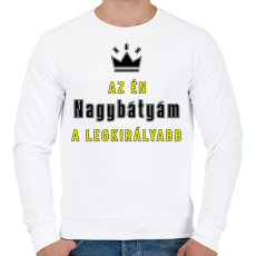 PRINTFASHION Az én nagybátyám - Férfi pulóver - Fehér