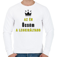 PRINTFASHION Az én öcsém - Férfi pulóver - Fehér férfi pulóver, kardigán