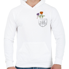 PRINTFASHION Az én testem, az én választásom! - Férfi kapucnis pulóver - Fehér