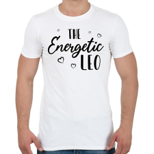 PRINTFASHION Az energikus oroszlán - Férfi póló - Fehér férfi póló