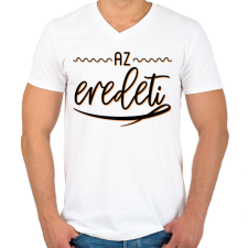 PRINTFASHION Az eredeti - iker - Férfi V-nyakú póló - Fehér férfi póló