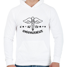 PRINTFASHION Az év gyógyszerésze - Férfi kapucnis pulóver - Fehér