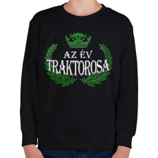 PRINTFASHION Az év traktorosa - Gyerek pulóver - Fekete