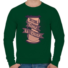 PRINTFASHION Az idő lejárt - Férfi pulóver - Sötétzöld