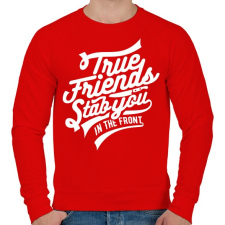 PRINTFASHION Az igaz barát...  - Férfi pulóver - Piros férfi pulóver, kardigán